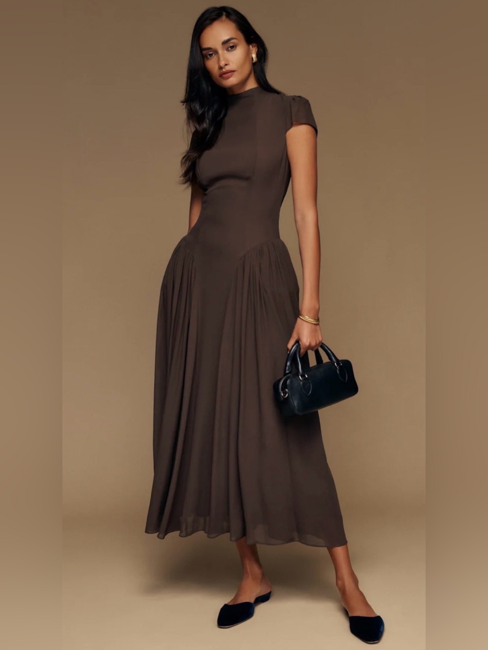 Reformation Maven Dress Size 6 Brown NWT